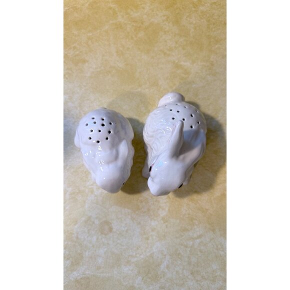 Vintage Ceramic Rabbit & Guinea Pig Salt & Pepper Shakers - Picture 2 of 9
